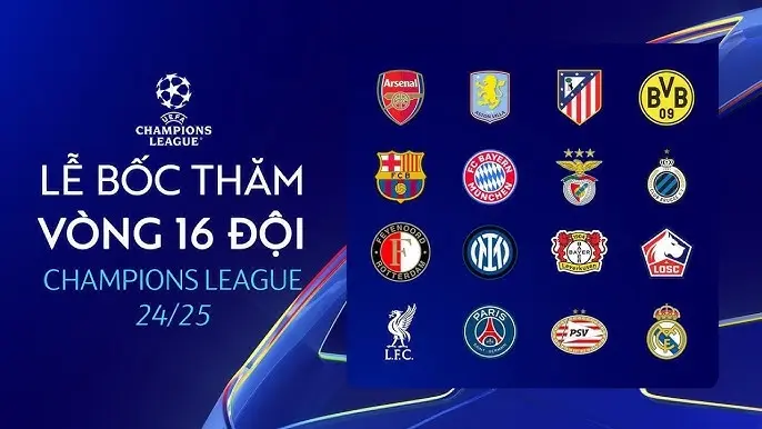 Bốc thăm vòng 1/8 UEFA Champions League 24/25: Chờ chung kết El Clasico